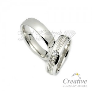Elegantní snubní prsteny SP034