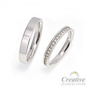 Elegantní snubní prsteny SP041