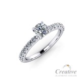 Luxusní zásnubní prsten s diamanty 